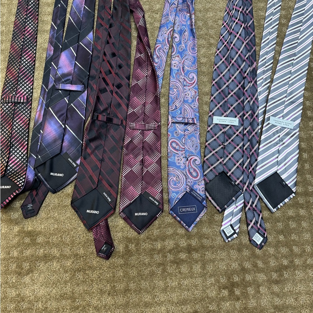 extra long ties $25 each all purchased from Dillard’s